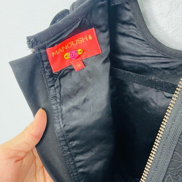 Manoush Black Roses Lace Pearl Mini Dress - Picture 6 of 9